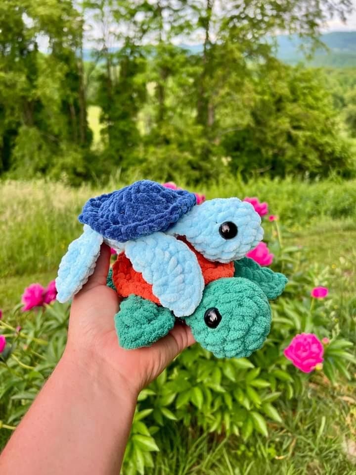 Crochet Pattern, Shelly the Sea Turtle, No Sew Crochet Pattern