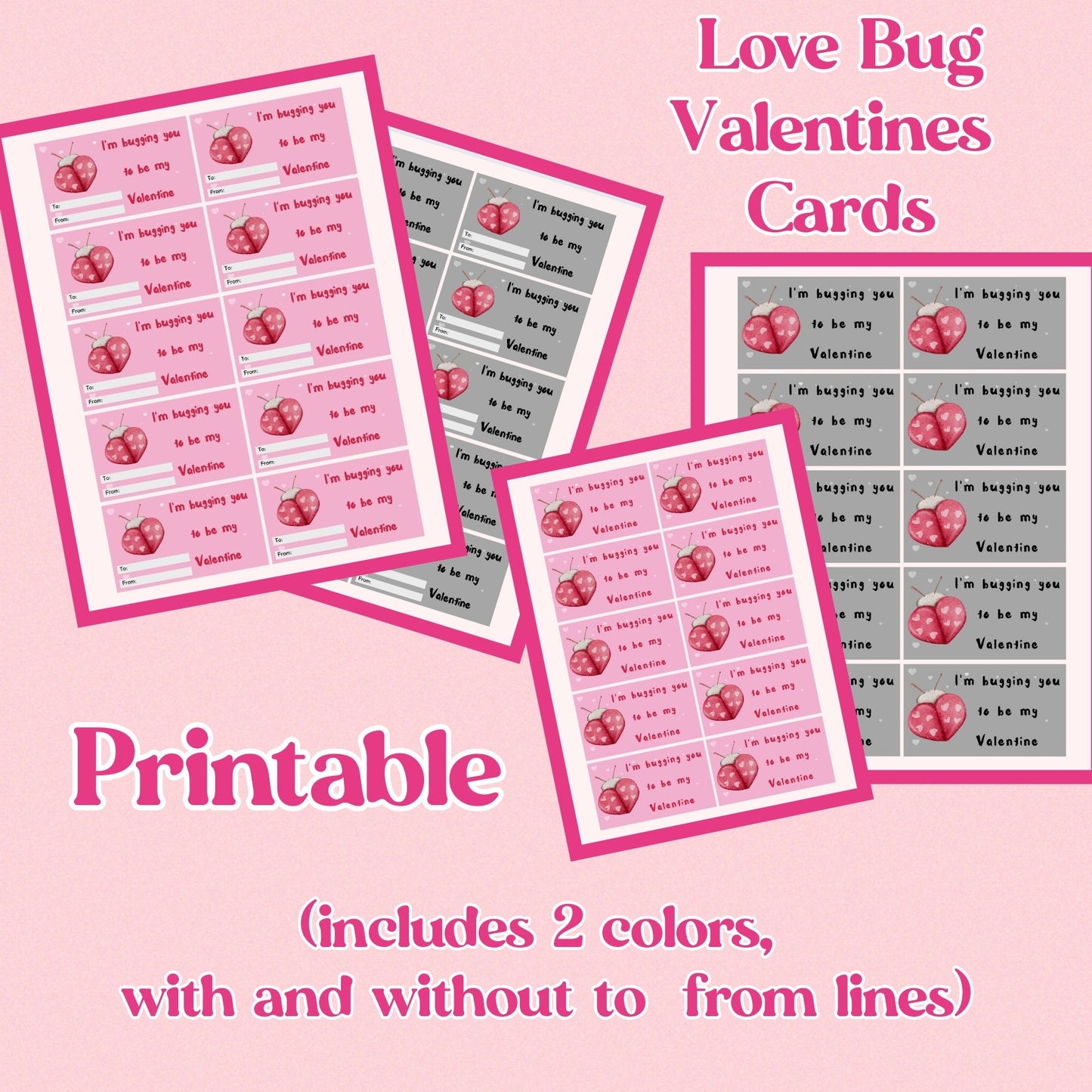 Crochet Pattern, Lulu Love Bug, Valentines Crochet Printable Included
