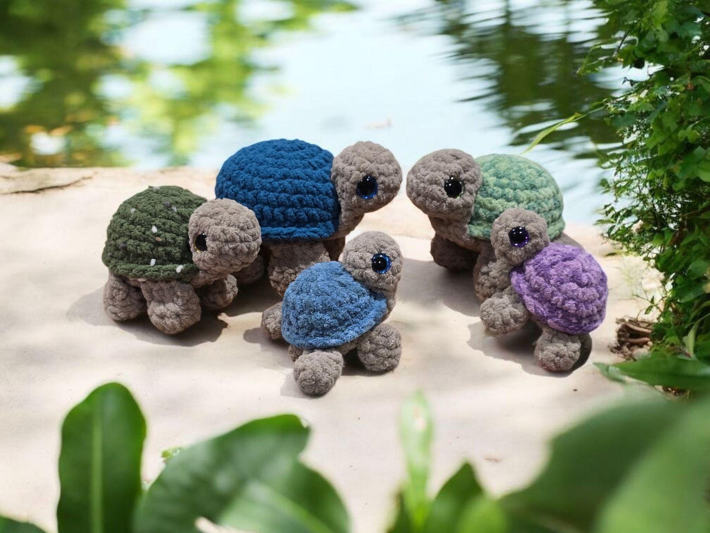 Crochet Pattern BUNDLE, Turtle Trio, Norman, Sheldon and Melvin Turtle Patterns, NO SEW