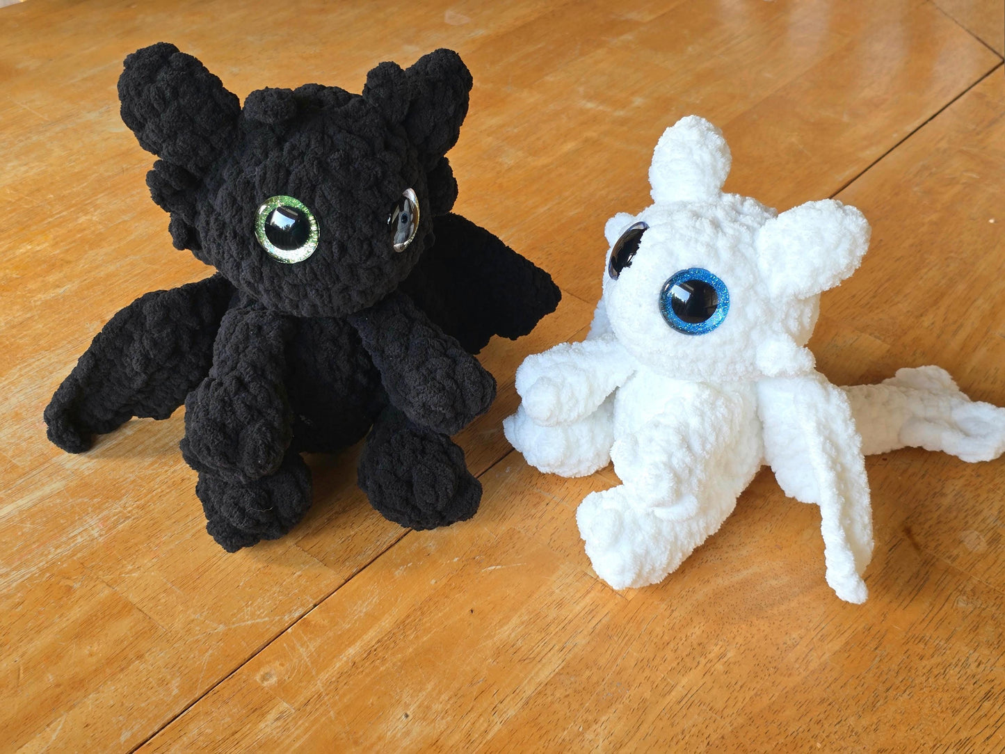 Crochet Dragon Pattern Duo: Night Fury & Light Fury (PDF Download)