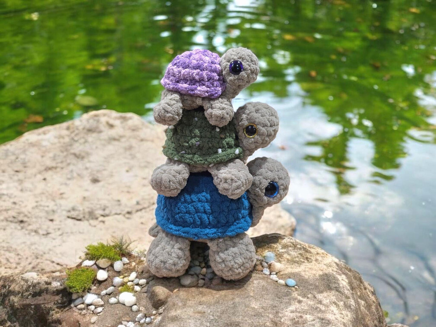 Crochet Pattern BUNDLE, Turtle Trio, Norman, Sheldon and Melvin Turtle Patterns, NO SEW