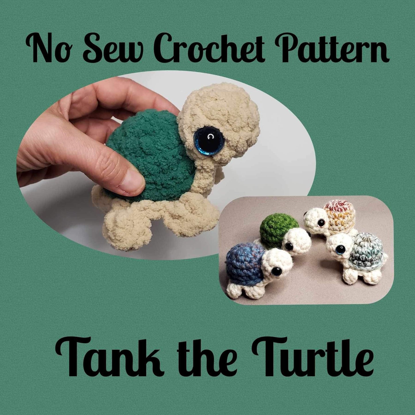 CROCHET PATTERN, Tank the Turtle, No Sew Crochet Pattern