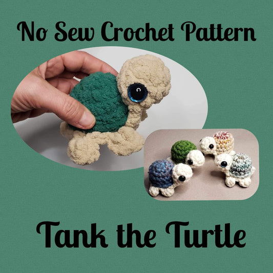 CROCHET PATTERN, Tank the Turtle, No Sew Crochet Pattern