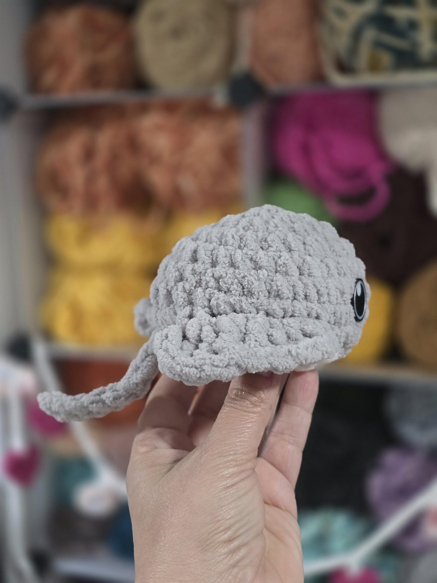 Stella the Stingray Crochet Pattern | No Sew Amigurumi Stingray | Beginner Friendly Plush | Bubble Buddies