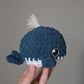 Marlo the Whale Crochet Pattern | No Sew Amigurumi Whale | Beginner Friendly Plush | Bubble Buddies