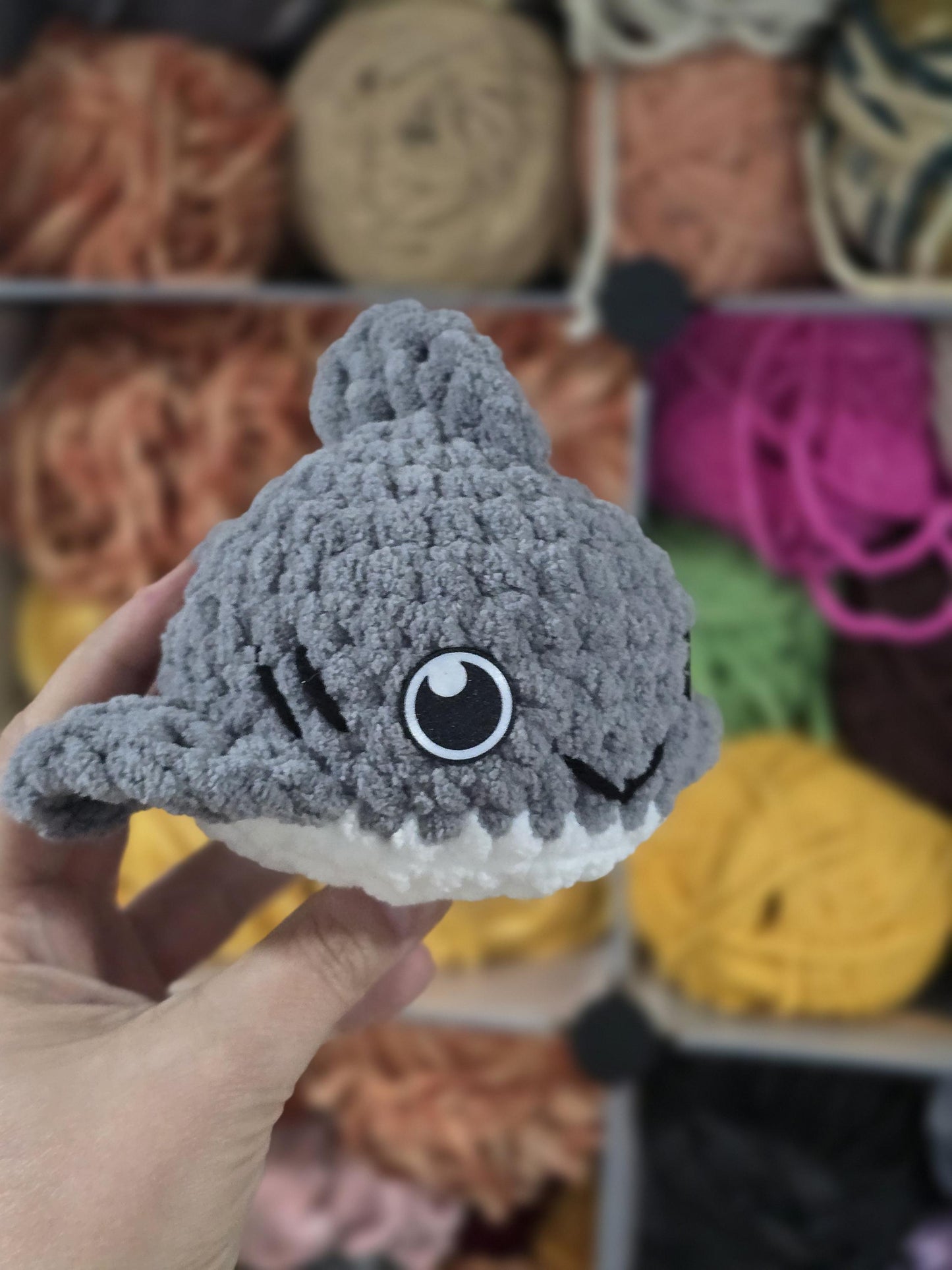 Shelby the Shark Crochet Pattern | No Sew Amigurumi Shark | Beginner Friendly Plush | Bubble Buddies