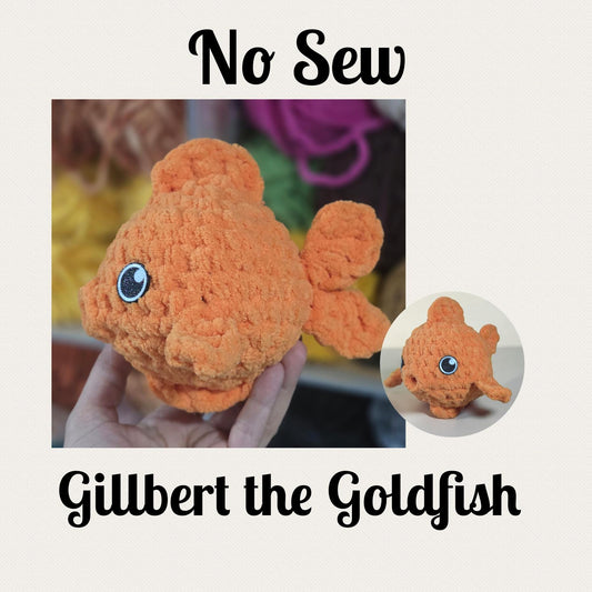 Gillbert the Goldfish Crochet Pattern | No Sew Amigurumi Goldfish | Beginner Friendly Plush | Bubble Buddies