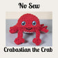 Crabastian the Crab Crochet Pattern | No Sew Amigurumi Crab | Beginner Friendly Plush | Bubble Buddies