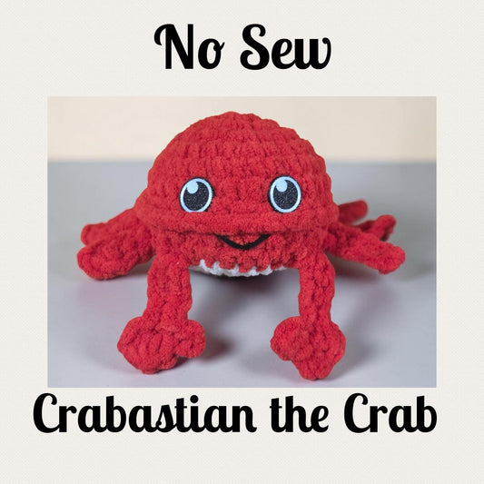 Crabastian the Crab Crochet Pattern | No Sew Amigurumi Crab | Beginner Friendly Plush | Bubble Buddies