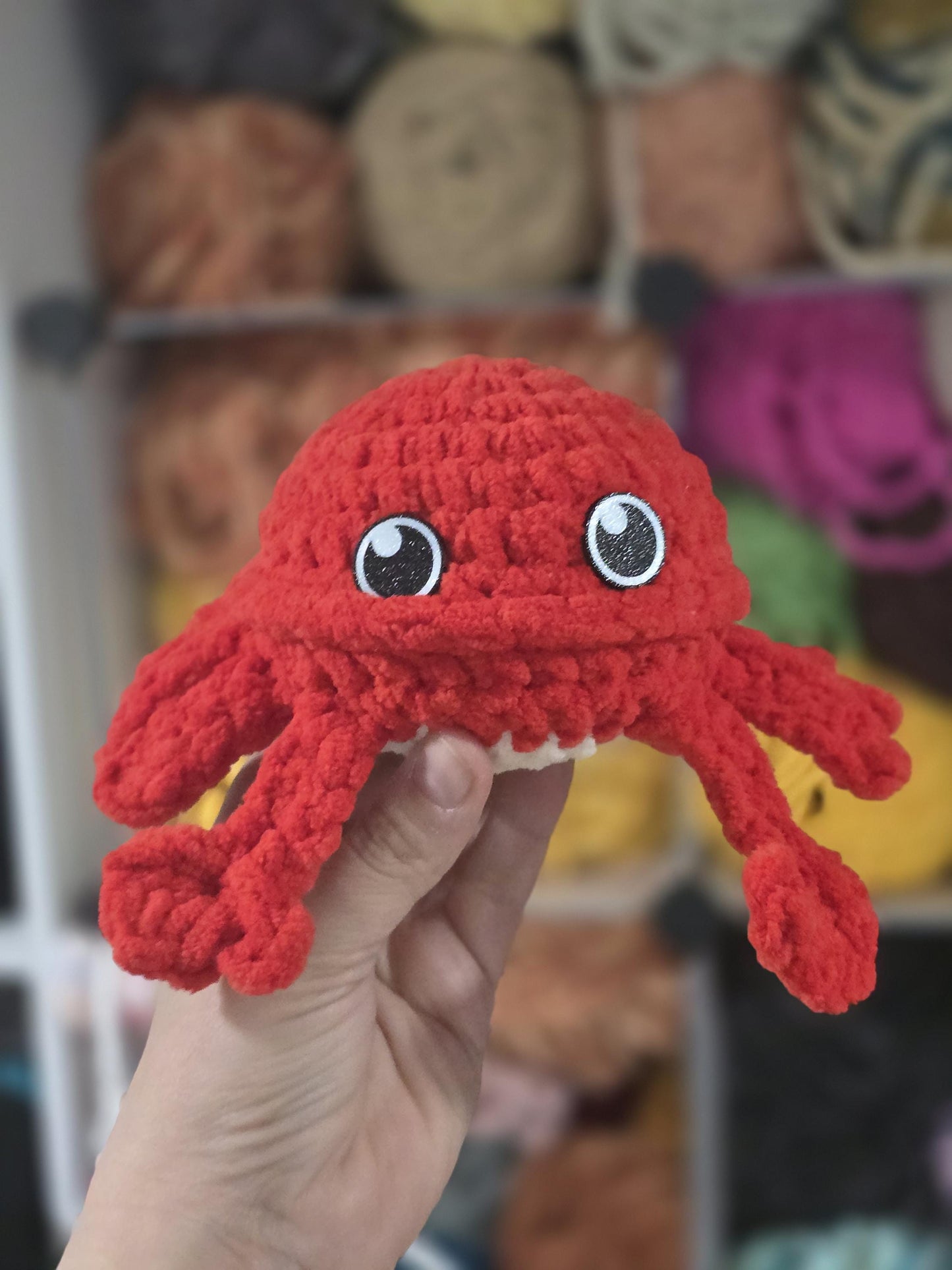 Crabastian the Crab Crochet Pattern | No Sew Amigurumi Crab | Beginner Friendly Plush | Bubble Buddies
