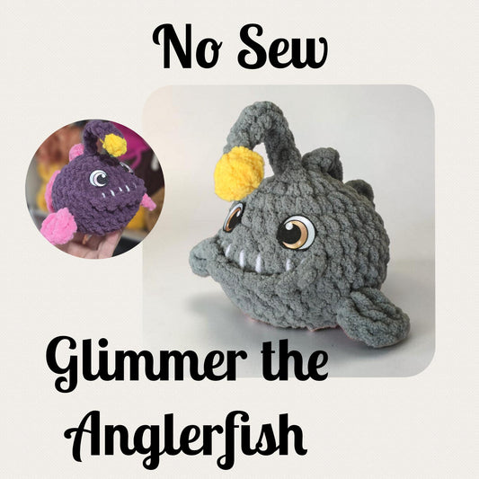Glimmer the Anglerfish Crochet Pattern | No Sew Amigurumi Anglerfish | Beginner Friendly Plush | Bubble Buddies