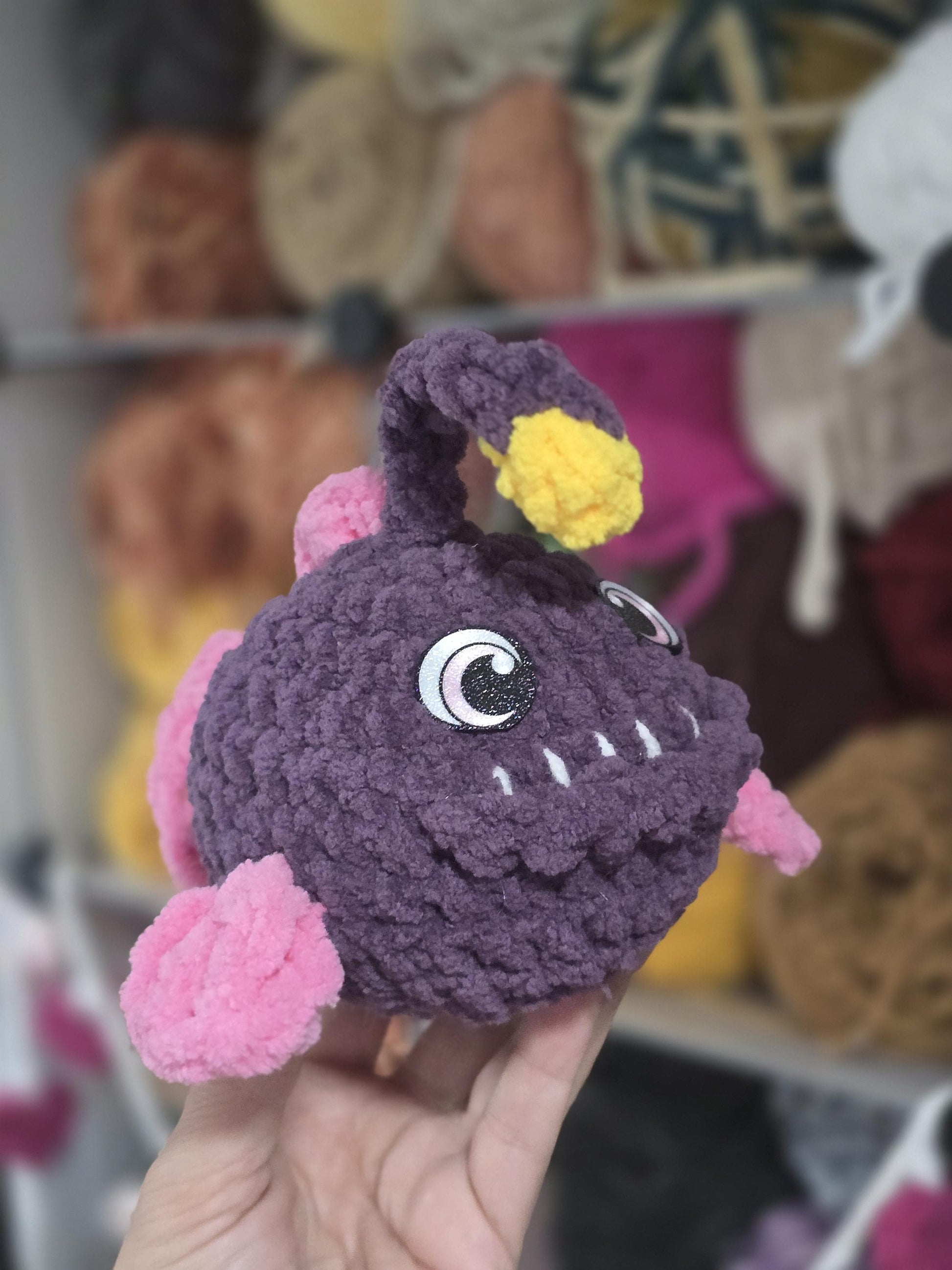 Glimmer the Anglerfish Crochet Pattern | No Sew Amigurumi Anglerfish | Beginner Friendly Plush | Bubble Buddies