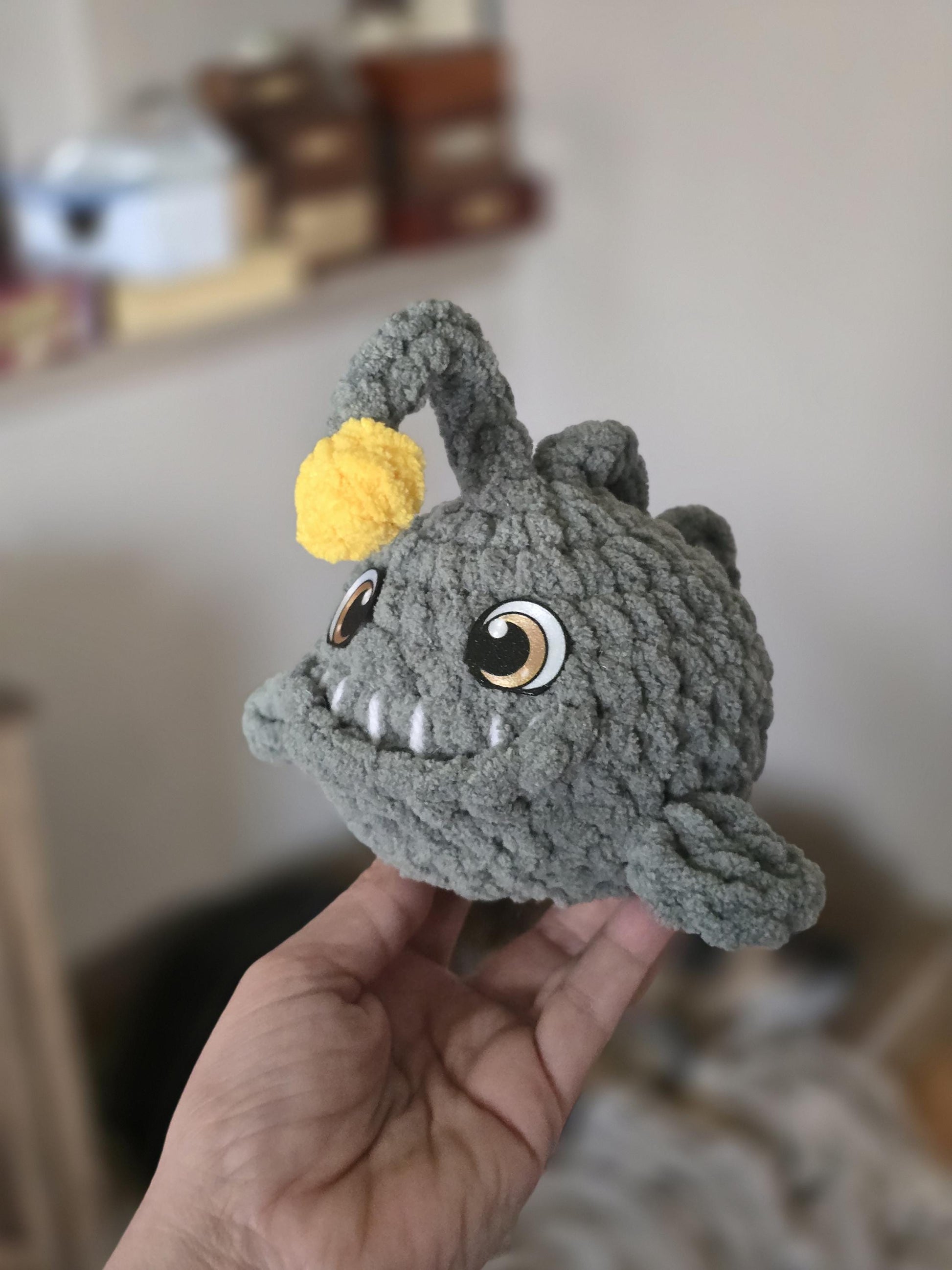 Glimmer the Anglerfish Crochet Pattern | No Sew Amigurumi Anglerfish | Beginner Friendly Plush | Bubble Buddies