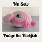 Pudge the Blobfish Crochet Pattern | No Sew Amigurumi Blobfish | Beginner Friendly Plush | Bubble Buddies