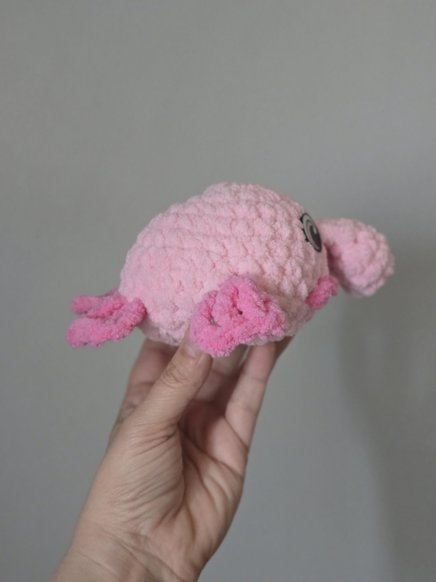 Pudge the Blobfish Crochet Pattern | No Sew Amigurumi Blobfish | Beginner Friendly Plush | Bubble Buddies