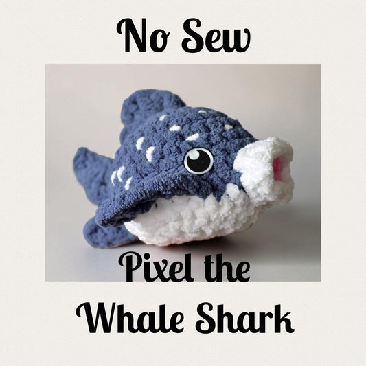 Pixel the Whale Shark Crochet Pattern | No Sew Amigurumi Whale Shark | Beginner Friendly Plush | Bubble Buddies