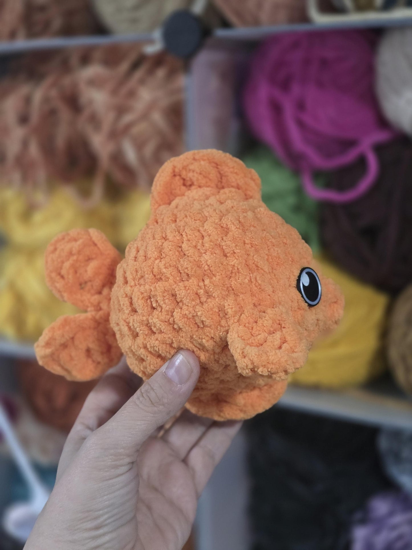 Gillbert the Goldfish Crochet Pattern | No Sew Amigurumi Goldfish | Beginner Friendly Plush | Bubble Buddies