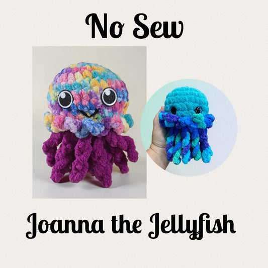 Joanna the Jellyfish Crochet Pattern | No Sew Amigurumi Jellyfish | Beginner Friendly Plush | Bubble Buddies