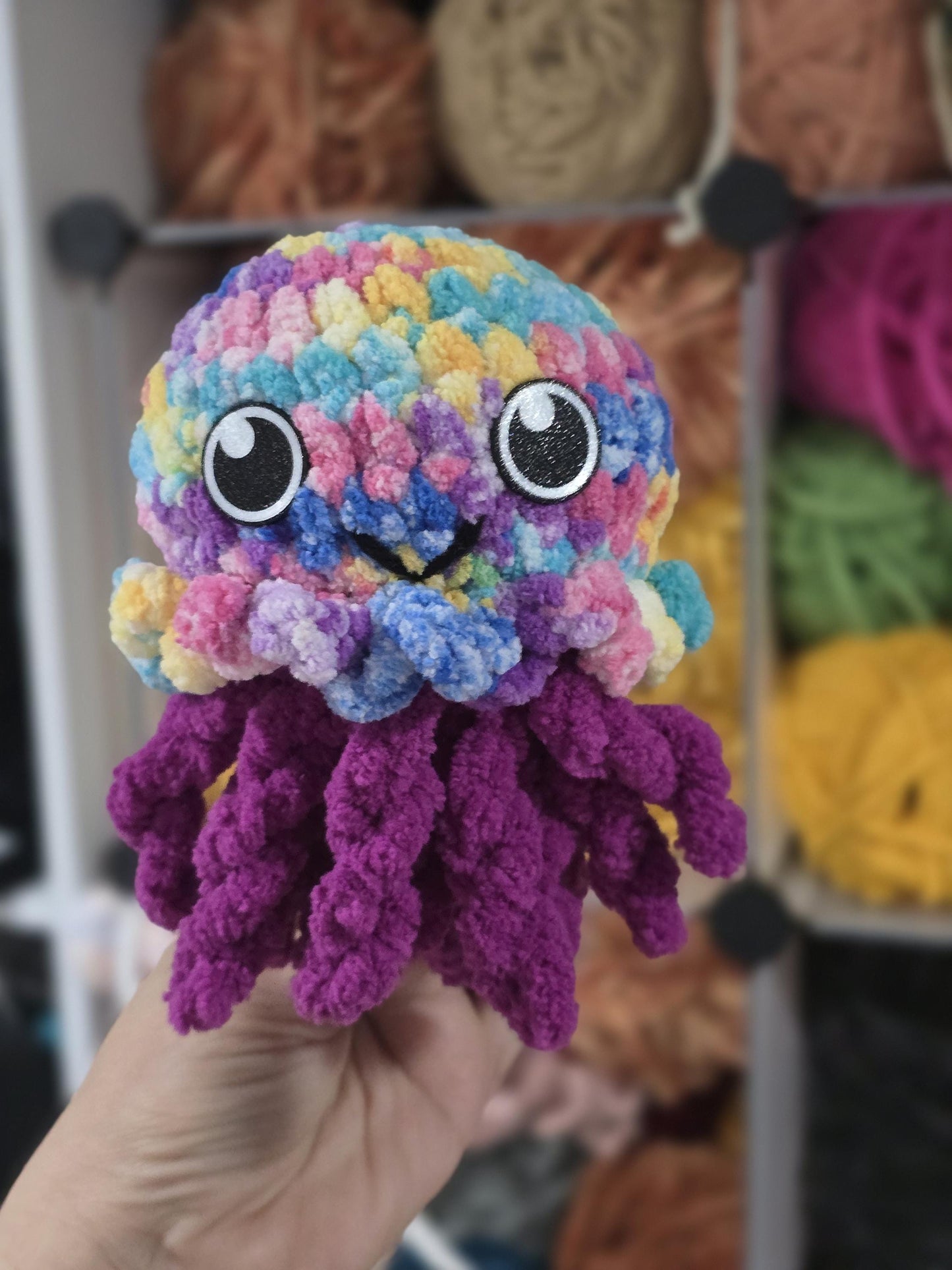 Joanna the Jellyfish Crochet Pattern | No Sew Amigurumi Jellyfish | Beginner Friendly Plush | Bubble Buddies