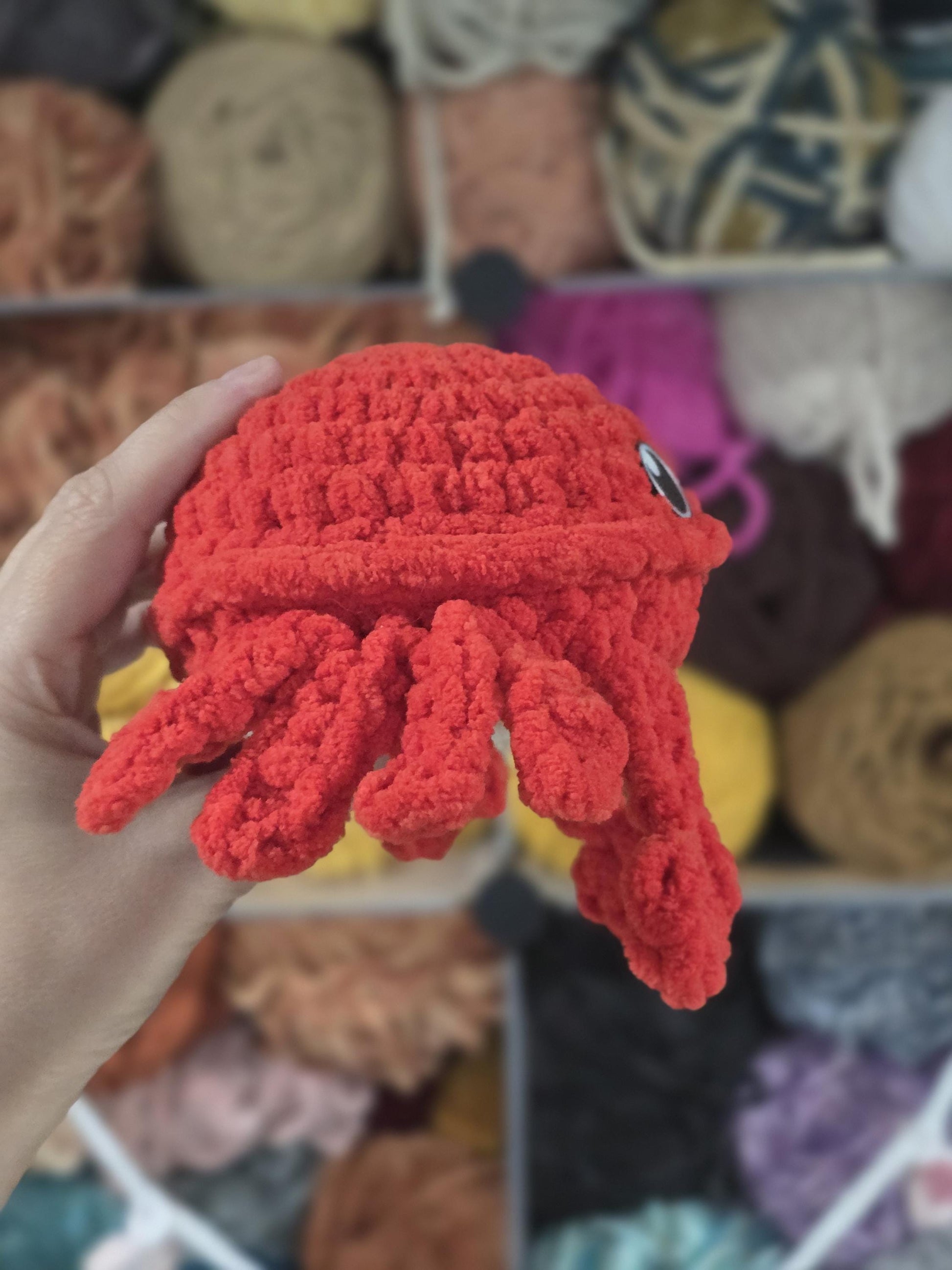 Crabastian the Crab Crochet Pattern | No Sew Amigurumi Crab | Beginner Friendly Plush | Bubble Buddies