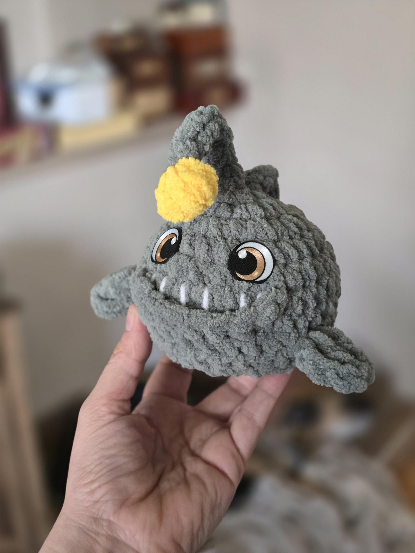 Glimmer the Anglerfish Crochet Pattern | No Sew Amigurumi Anglerfish | Beginner Friendly Plush | Bubble Buddies
