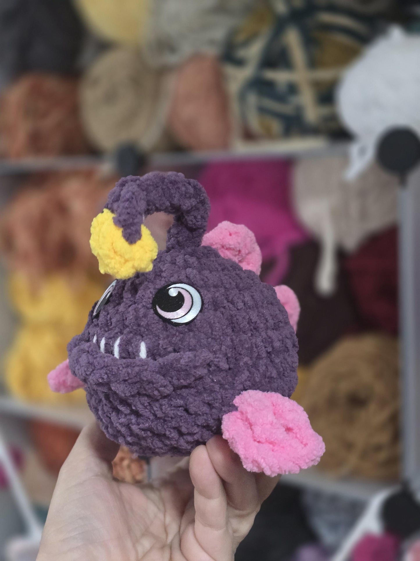 Glimmer the Anglerfish Crochet Pattern | No Sew Amigurumi Anglerfish | Beginner Friendly Plush | Bubble Buddies