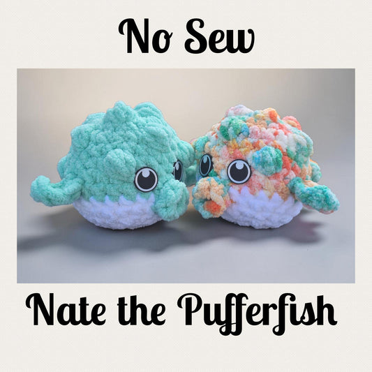 Nate the Pufferfish Crochet Pattern | No Sew Amigurumi Pufferfish | Beginner Friendly Plush | Bubble Buddies