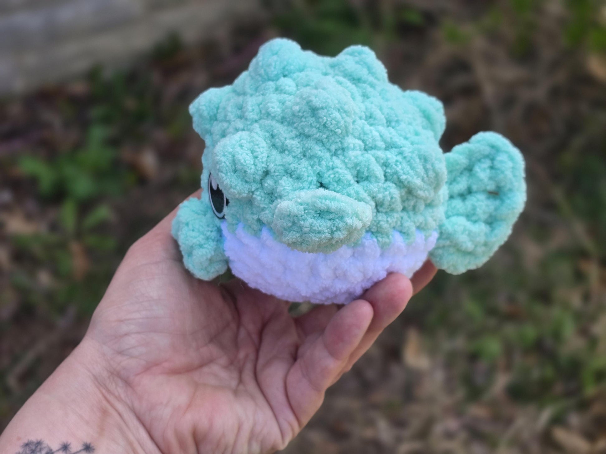 Nate the Pufferfish Crochet Pattern | No Sew Amigurumi Pufferfish | Beginner Friendly Plush | Bubble Buddies