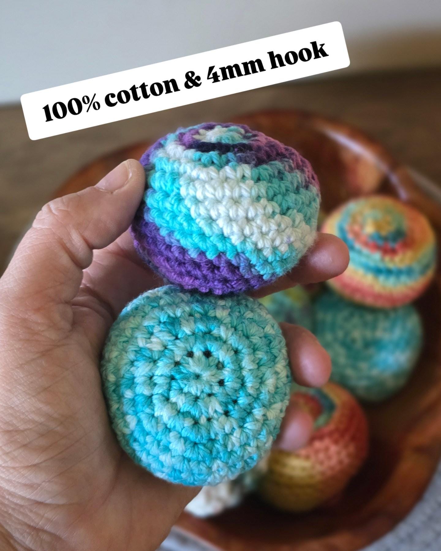 Old School Foot Bag Crochet Pattern, PDF, Footbag, Crocheted Kick Bag, Freestyle Foot Bag
