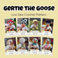 Crochet Pattern, Gertie the Goose, Amigurumi Plush Pattern, Goose Crochet Pattern, Plushie Pattern, Accessories Included, Digital Download