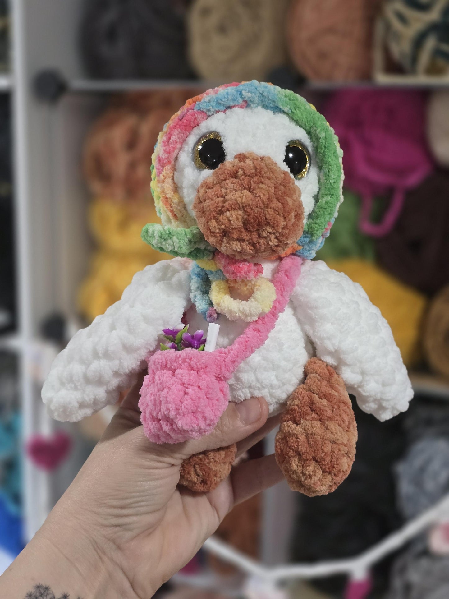 Crochet Pattern, Gertie the Goose, Amigurumi Plush Pattern, Goose Crochet Pattern, Plushie Pattern, Accessories Included, Digital Download