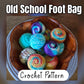 Old School Foot Bag Crochet Pattern, PDF, Footbag, Crocheted Kick Bag, Freestyle Foot Bag