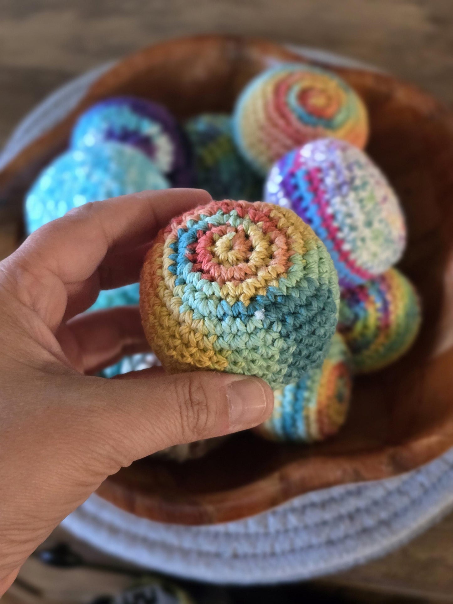 Old School Foot Bag Crochet Pattern, PDF, Footbag, Crocheted Kick Bag, Freestyle Foot Bag
