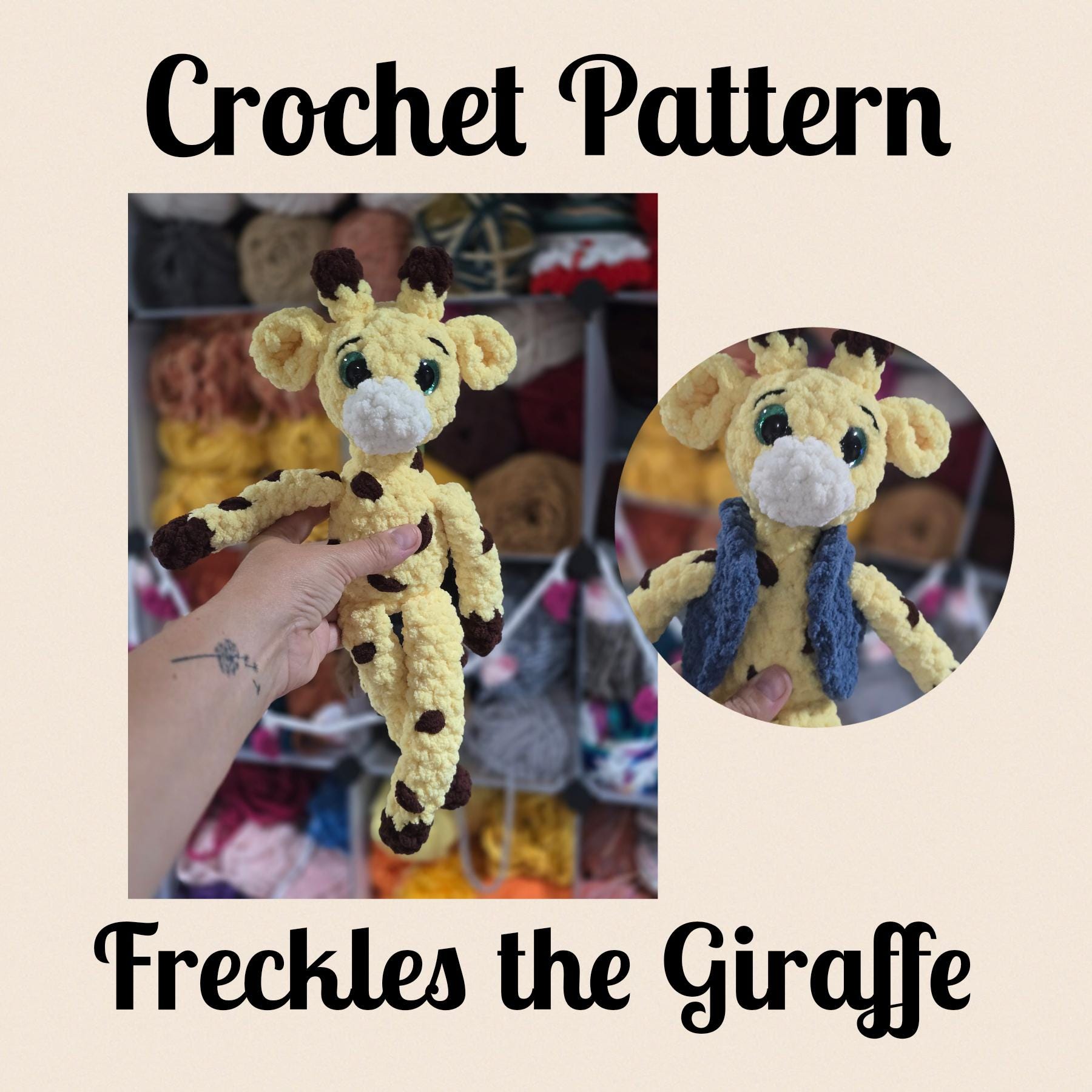 CROCHET PATTERN, Freckles the Giraffe, Whimsy Friends Collection, Giraffe Crochet Pattern, Vest, Giraffe in Vest