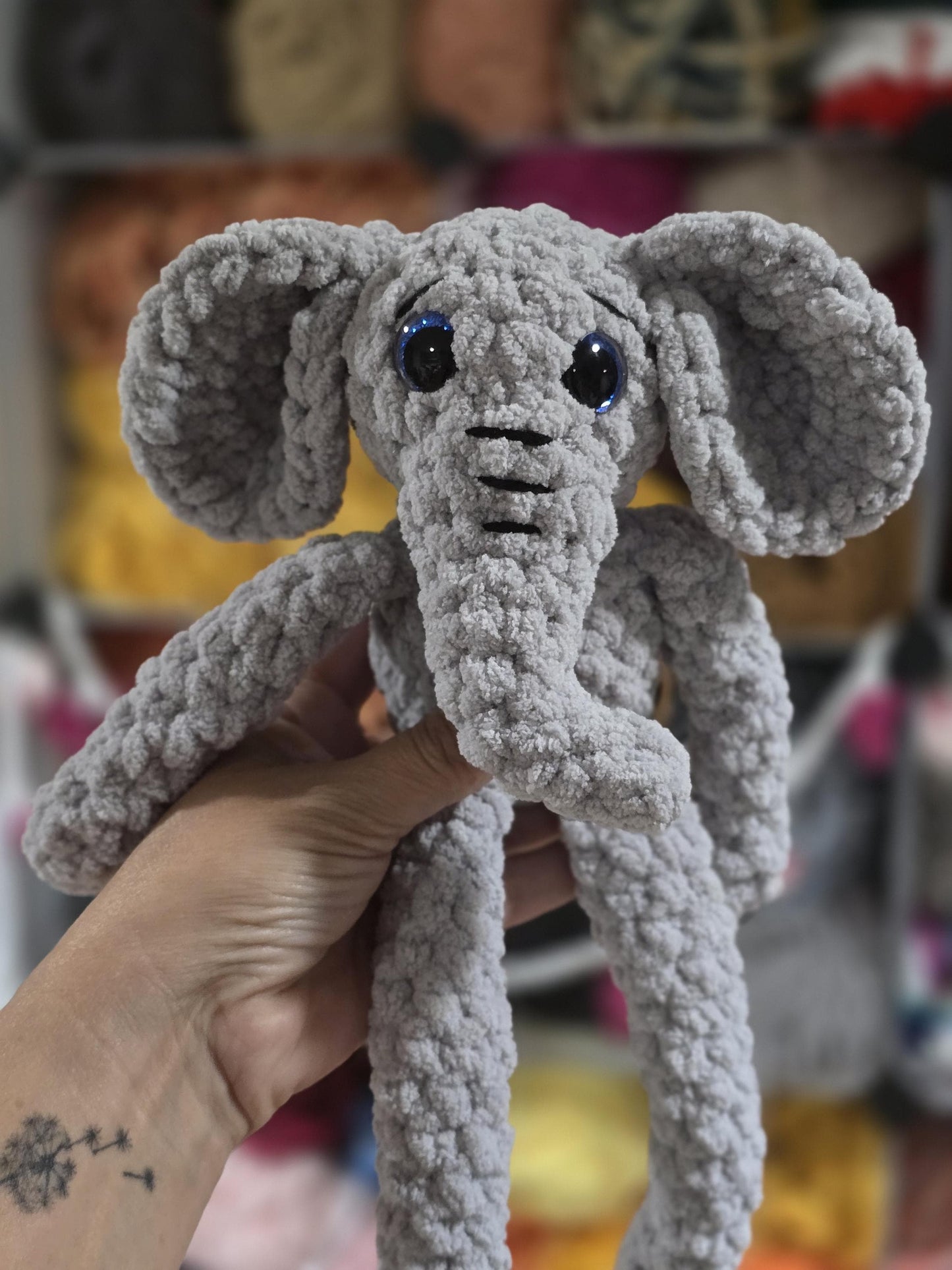 CROCHET PATTERN, Tooty the Elephant, Whimsy Friends Collection, Elephant Crochet Pattern, Peanut, Crochted Peanut