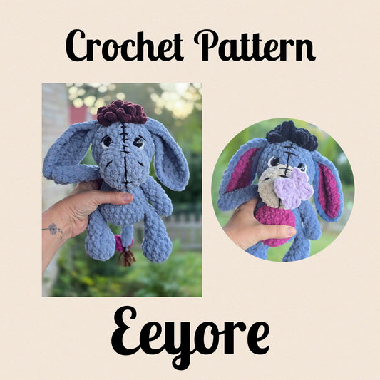 CROCHET PATTERN, Eeyore, Hundred-Acre Story Book Collection, Classic Winnie-the-Pooh