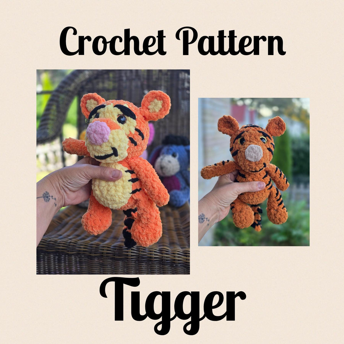 CROCHET PATTERN, Tigger, Hundred-Acre Story Book Collection, Classic Winnie-the-Pooh