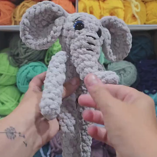 CROCHET PATTERN, Tooty the Elephant, Whimsy Friends Collection, Elephant Crochet Pattern, Peanut, Crochted Peanut