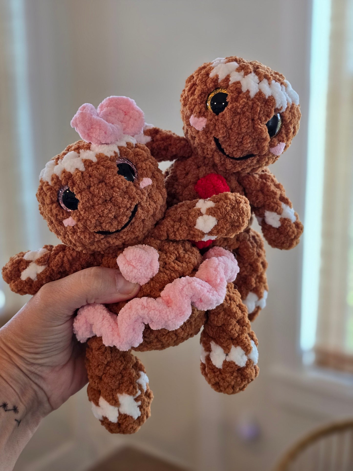 CROCHET PATTERN, Gingerbread Duo, Ginger and Snap