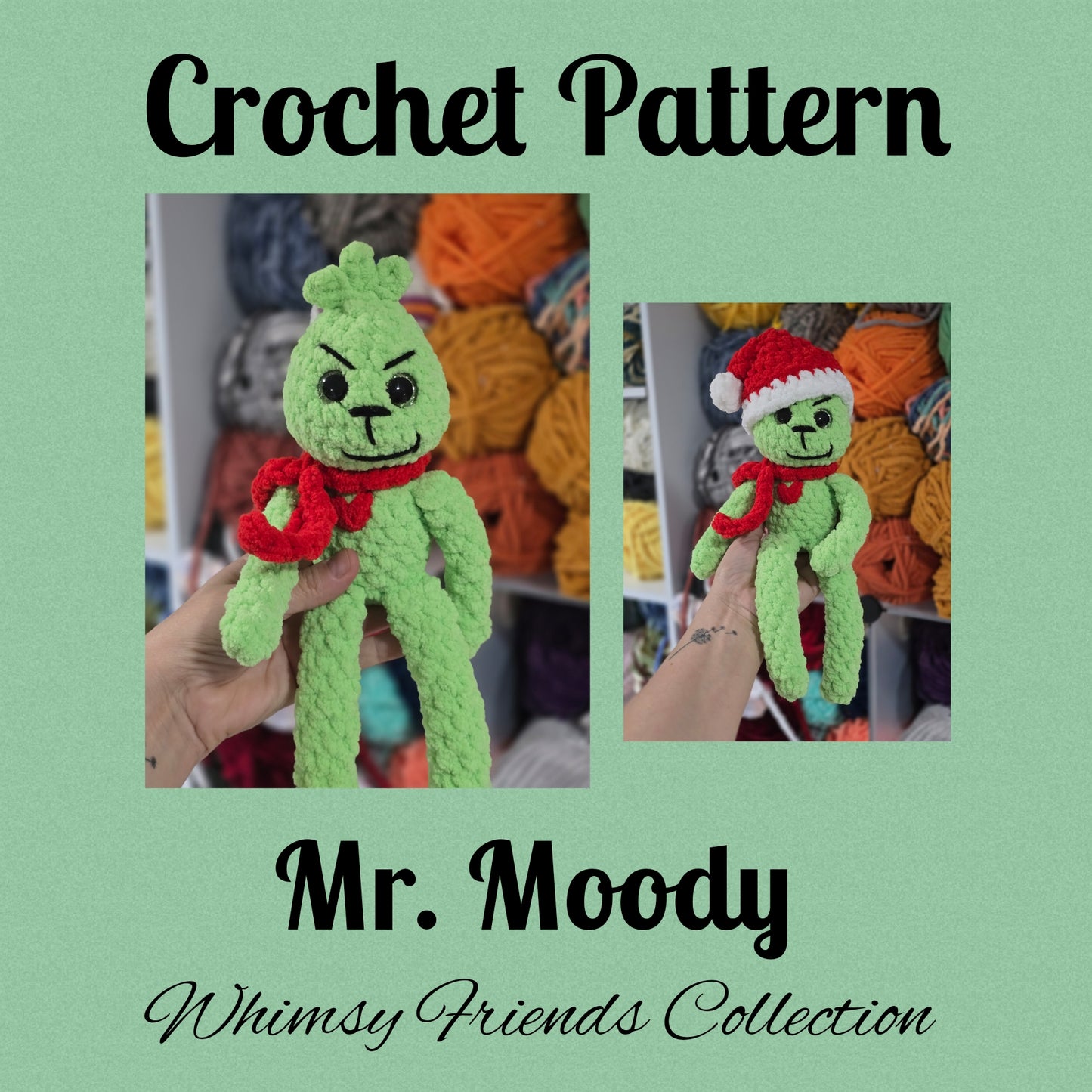 CROCHET PATTERN ~ Mr. Moody, Whimsy Friends