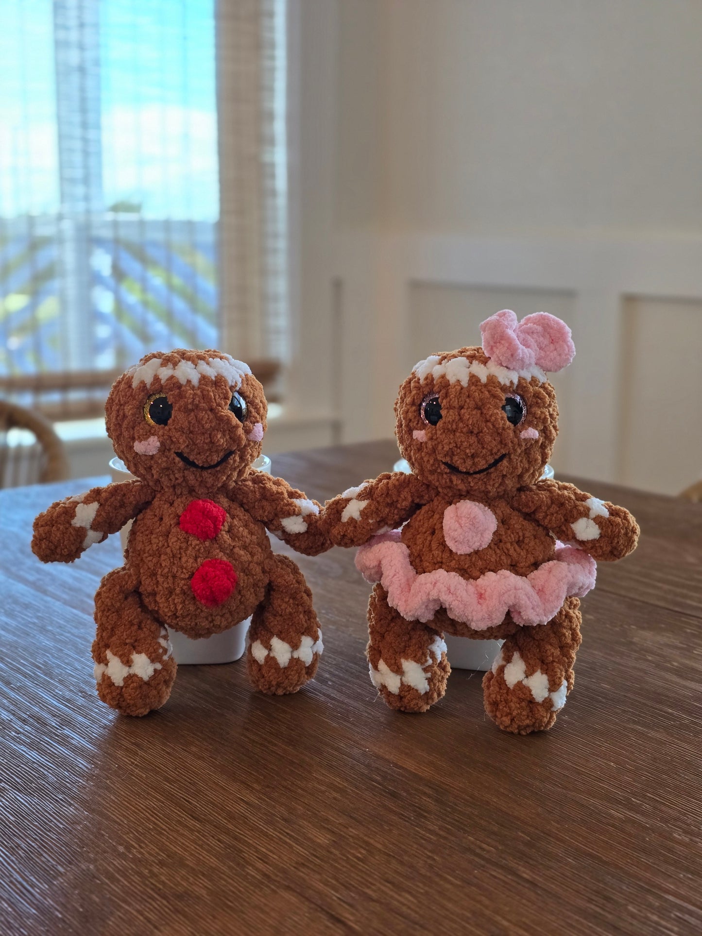 CROCHET PATTERN, Gingerbread Duo, Ginger and Snap