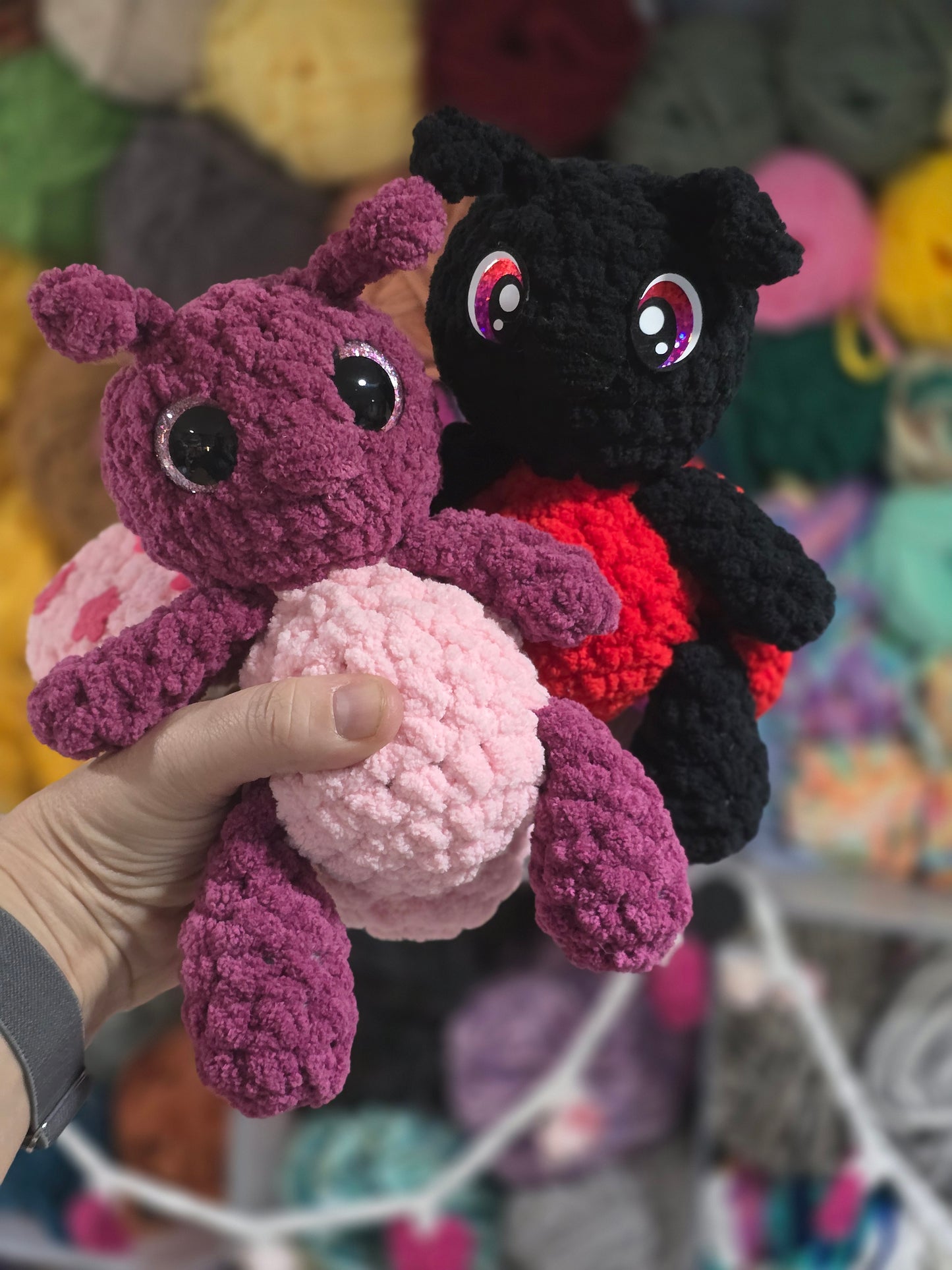 CROCHET PATTERN BUNDLE, Buggy Minis, Dottie the Ladybug, Flutters the Butterfly, Bee-Linda the Bee