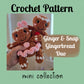CROCHET PATTERN, Gingerbread Duo, Ginger and Snap