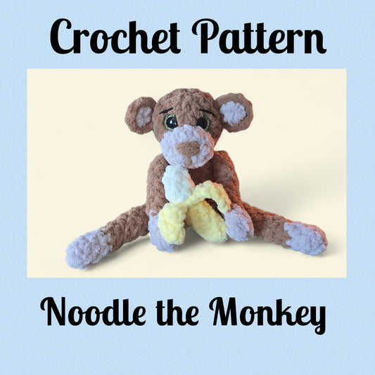 CROCHET PATTERN ~ Noodle the Monkey, Whimsy Friends Collection